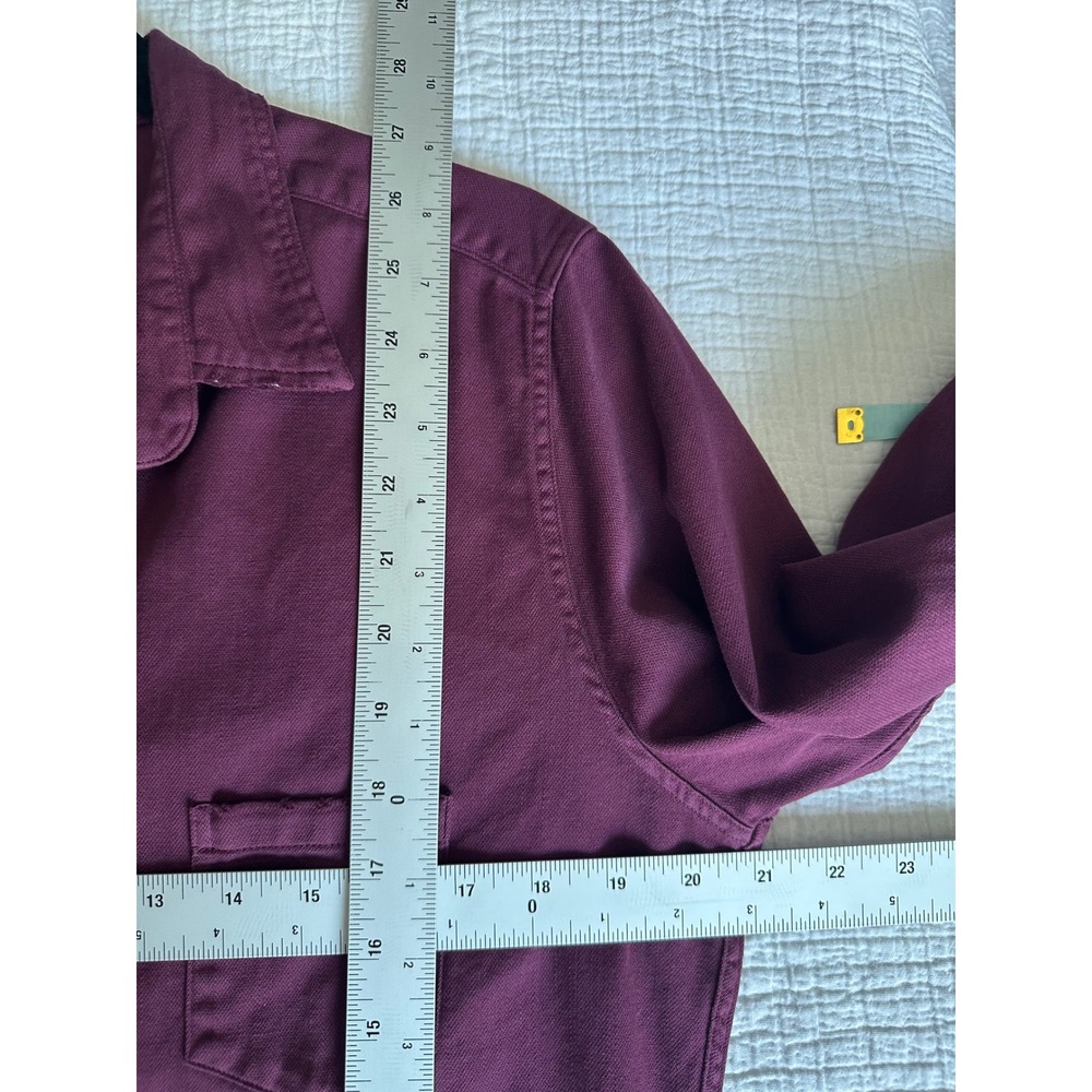 Frank & Eileen Barry Shirt Plum Burgundy Italian Cotton Button Down XL - Picture 5 of 7